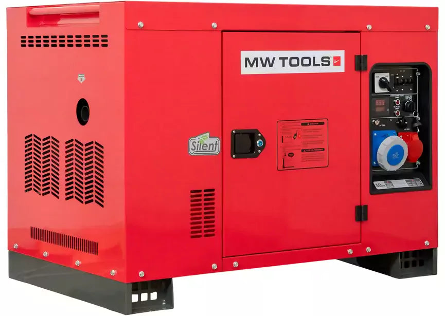 MW Tools – Groupe électrogène diesel insonorisé 9,6 / 12,5 kW AVR