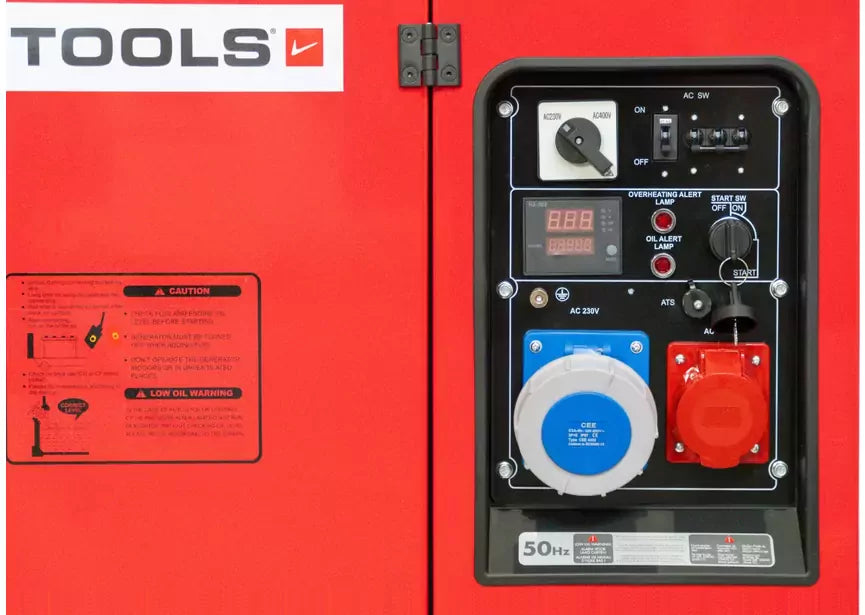 MW Tools – Groupe électrogène diesel insonorisé 9,6 / 12,5 kW AVR