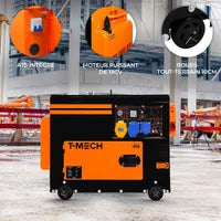 Groupe électrogène diesel silencieux monophasé – 6 kVA / 230 V
