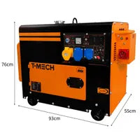 Groupe électrogène diesel silencieux monophasé – 6 kVA / 230 V